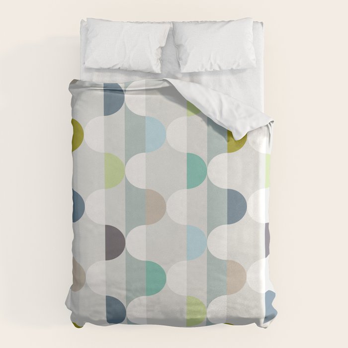 City life facade soft grey Duvet Cover Gallery Image 1