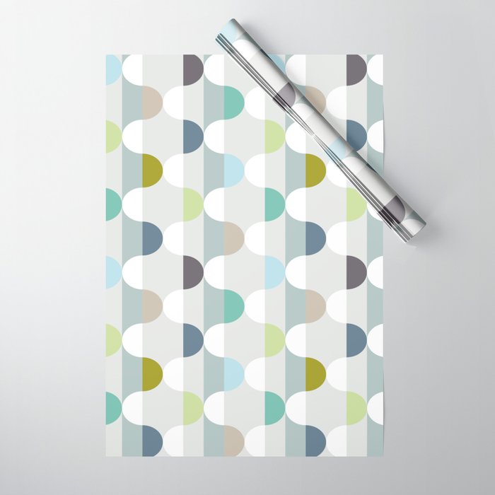 City life facade soft grey Wrapping Paper Gallery Image 1