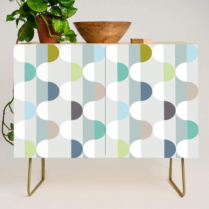 City life facade soft grey Credenza Gallery Image 1