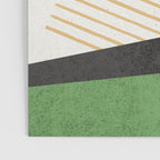 Stripes Circle Geometric Abstract Pattern 1 - Green Gray Black Poster Gallery Image 3