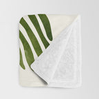 Summer Fern Simple Modern Watercolor Throw Blanket Gallery Image 3