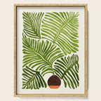 Summer Fern Simple Modern Watercolor Serving Tray Gallery Image 1