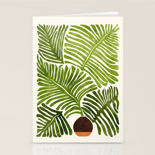 Summer Fern Simple Modern Watercolor Stationery Card Gallery Image 2