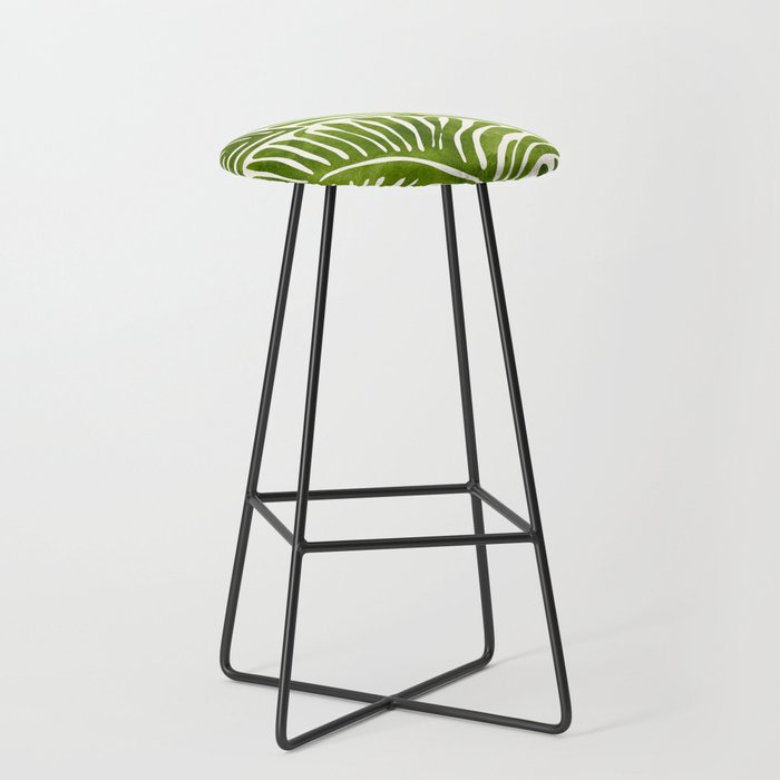 Summer Fern Simple Modern Watercolor Stool Gallery Image 1