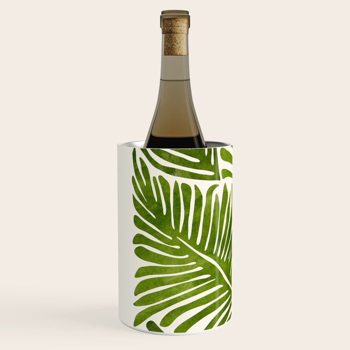 Summer Fern Simple Modern Watercolor Wine Chiller Gallery Image 2