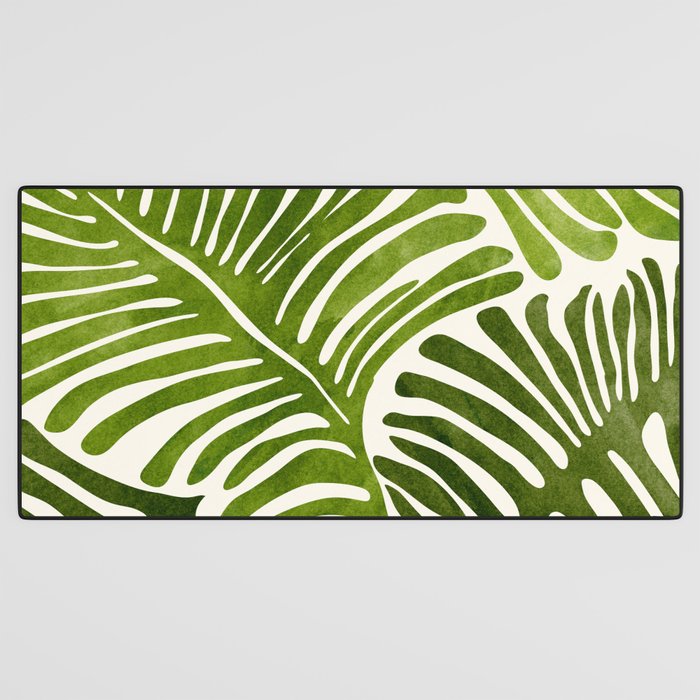 Summer Fern Simple Modern Watercolor Desk Mat Gallery Image 3