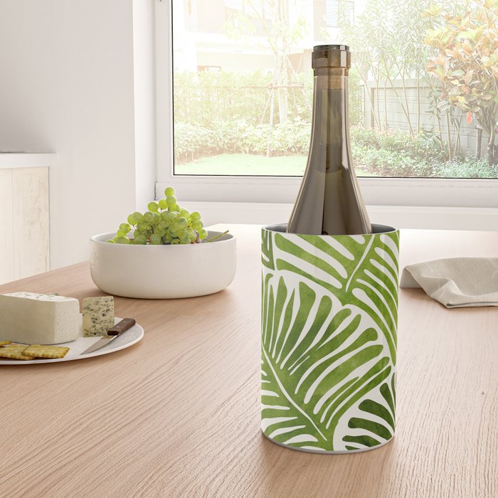Summer Fern Simple Modern Watercolor Wine Chiller Gallery Image 4