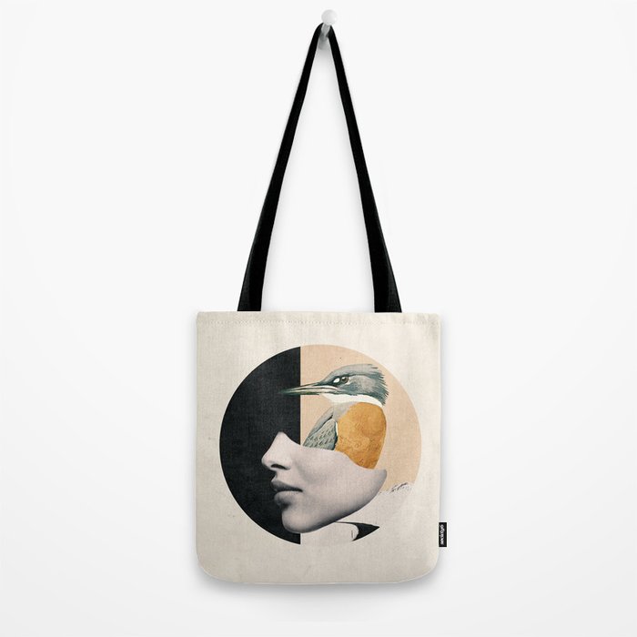 collage art / bird Tote Bag Gallery Image 2