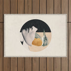 collage art / bird Outdoor Rug Gallery Image 1