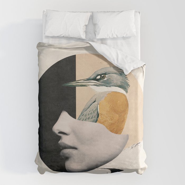 collage art / bird Duvet Cover Gallery Image 6