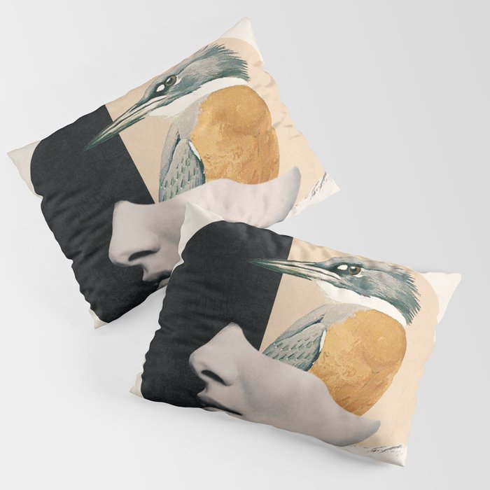 collage art / bird Pillow Sham Gallery Image 3