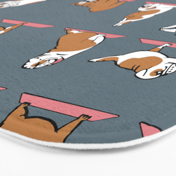 English Bulldog Yoga Bath Mat Gallery Image 3