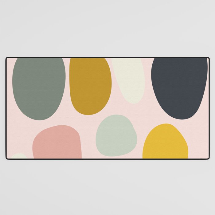 dots and pebbles mid century abstract Desk Mat Gallery Image 3