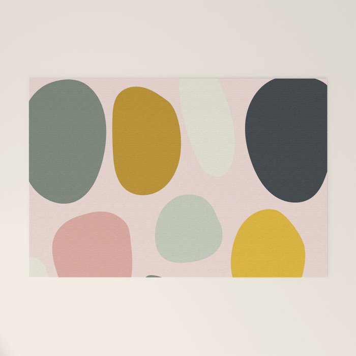 dots and pebbles mid century abstract Welcome Mat Gallery Image 1