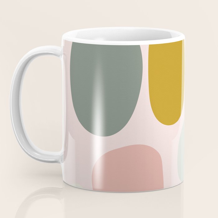 dots and pebbles mid century abstract Coffee Mug Gallery Image 3