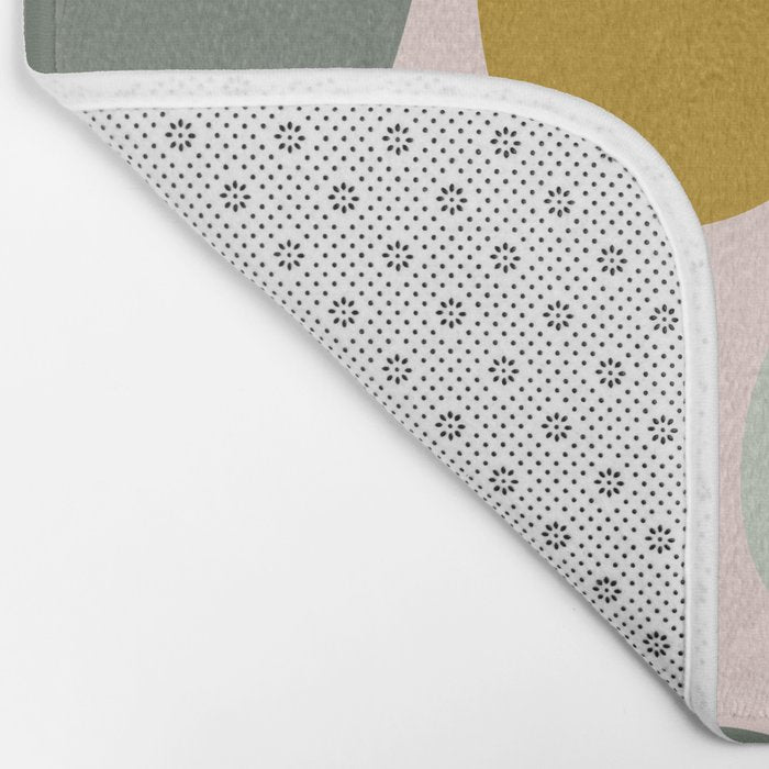 dots and pebbles mid century abstract Bath Mat Gallery Image 2