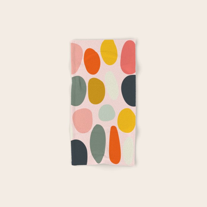 dots and pebbles mid century abstract Bath Towel Gallery Image 1