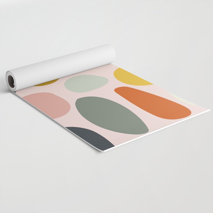 dots and pebbles mid century abstract Yoga Mat Gallery Image 2