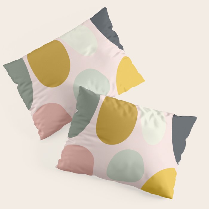 dots and pebbles mid century abstract Pillow Sham Gallery Image 1