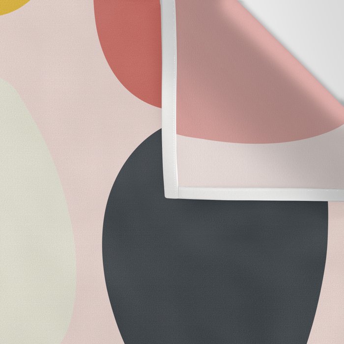 dots and pebbles mid century abstract Wall Tapestry Gallery Image 3