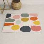 dots and pebbles mid century abstract Rug Gallery Image 1