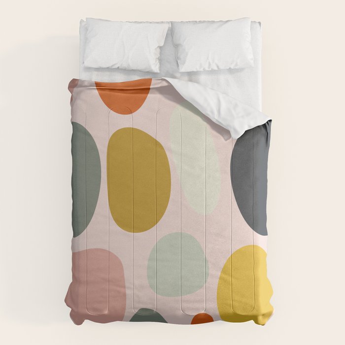 dots and pebbles mid century abstract Comforter Gallery Image 1