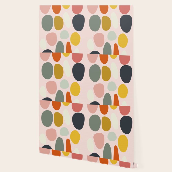 dots and pebbles mid century abstract Wallpaper Gallery Image 2