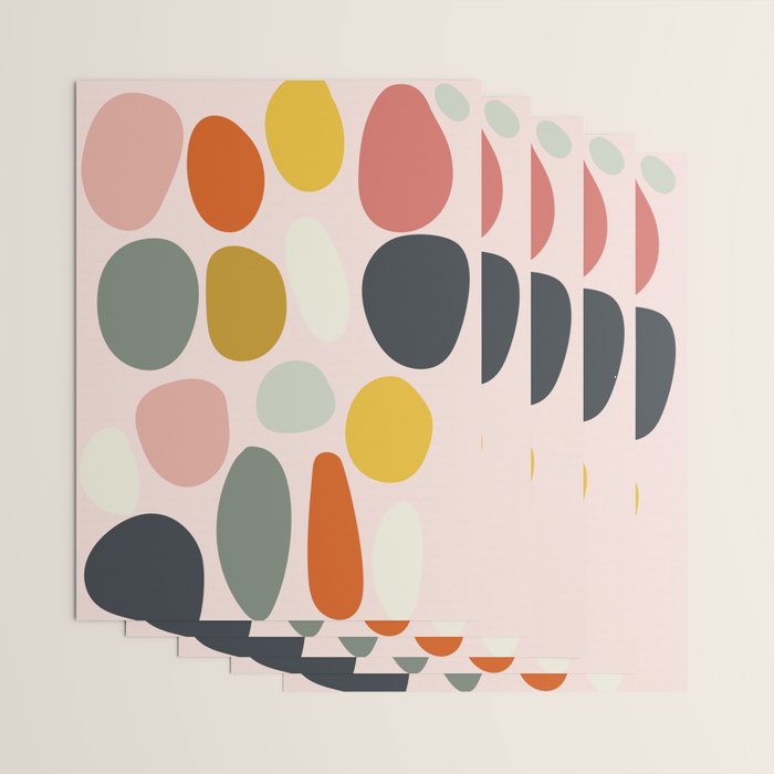 dots and pebbles mid century abstract Wrapping Paper Gallery Image 3