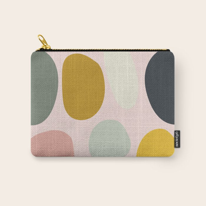 dots and pebbles mid century abstract Carry All Pouch Gallery Image 1