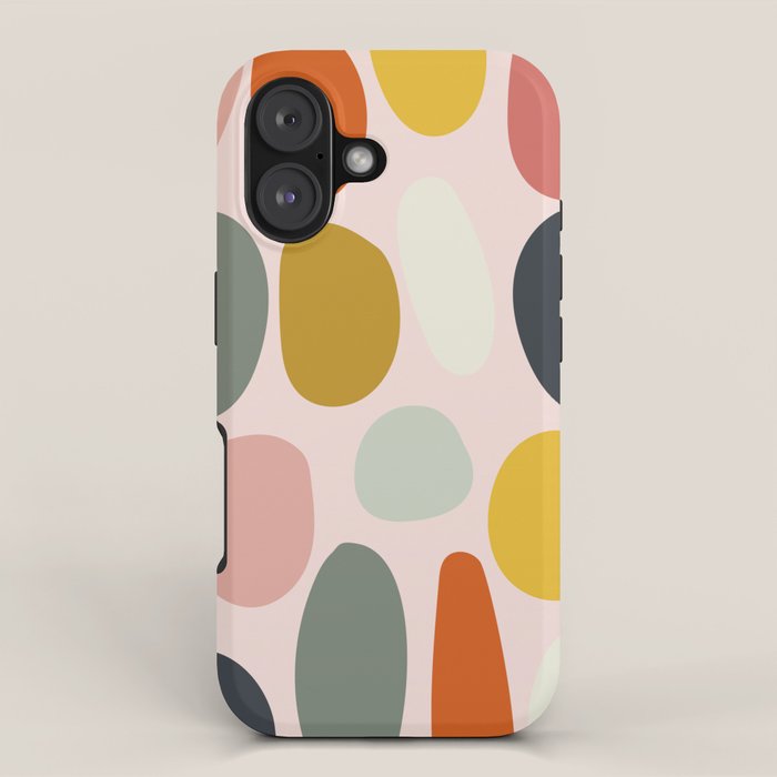 dots and pebbles mid century abstract iPhone Case Gallery Image 1