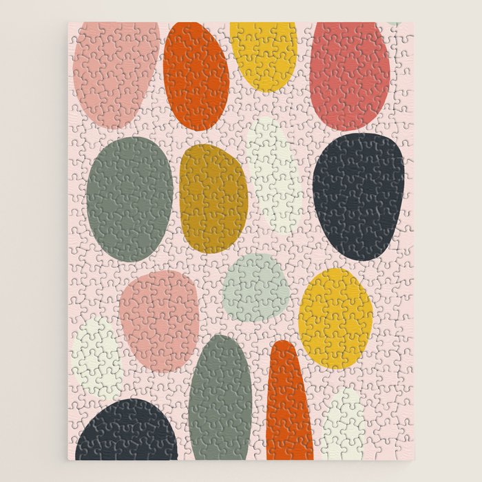 dots and pebbles mid century abstract Jigsaw Puzzle Gallery Image 1