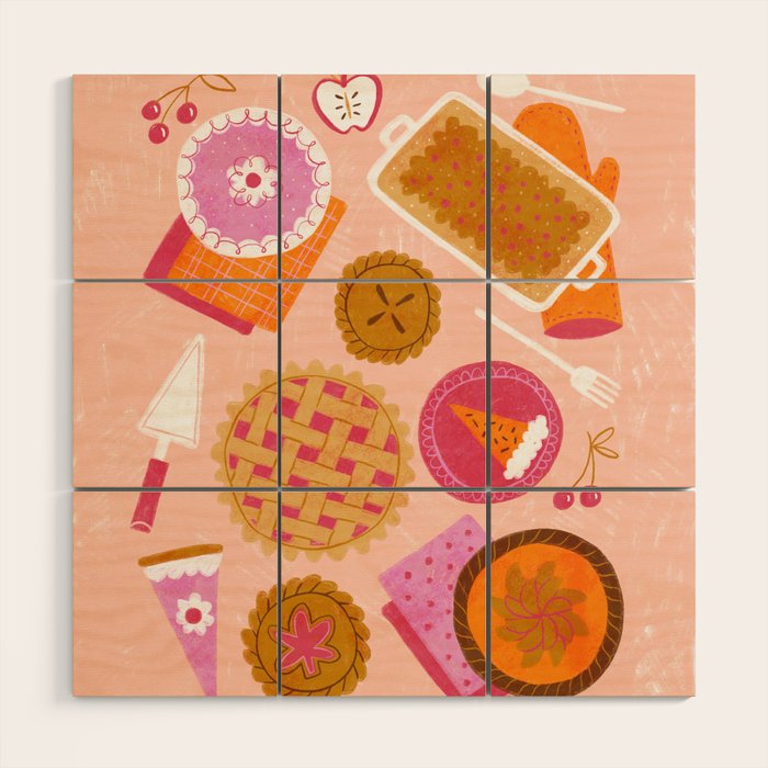 Pie Party Wood Wall Art
