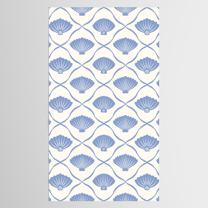 Coastal Ocean Blue Seashells Tablecloth Gallery Image 2