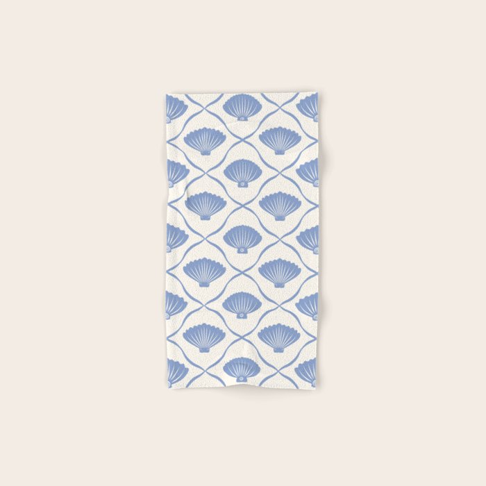 Coastal Ocean Blue Seashells Bath Towel Gallery Image 1