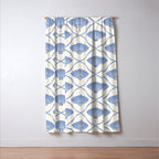 Coastal Ocean Blue Seashells Window Curtain Gallery Image 3