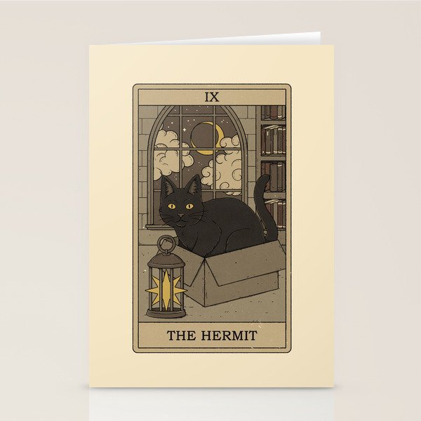 The Hermit - Cats Tarot Stationery Card Gallery Image 1