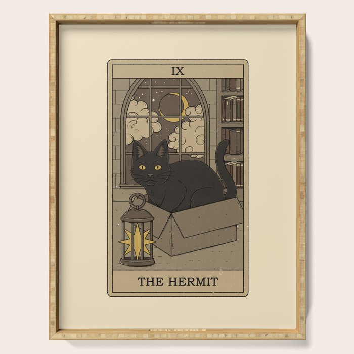 The Hermit - Cats Tarot Serving Tray Gallery Image 1