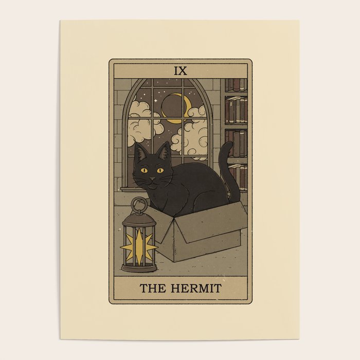 The Hermit - Cats Tarot Poster Gallery Image 4