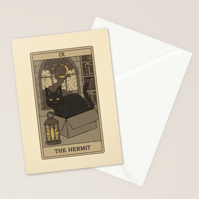 The Hermit - Cats Tarot Stationery Card Gallery Image 2