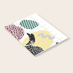 Righteous - abstract minimal throwback retro memphis style art decor wacka design Notebook Gallery Image 2