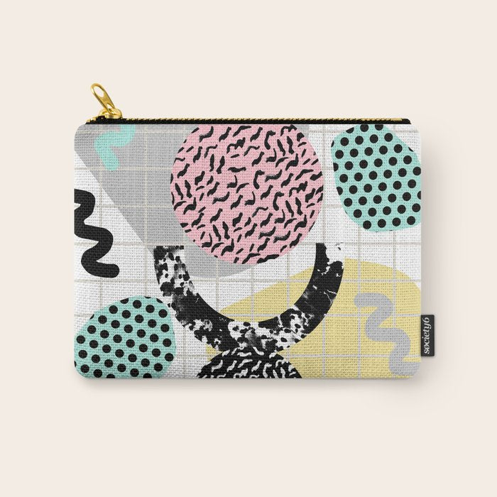 Righteous - abstract minimal throwback retro memphis style art decor wacka design Carry All Pouch Gallery Image 1
