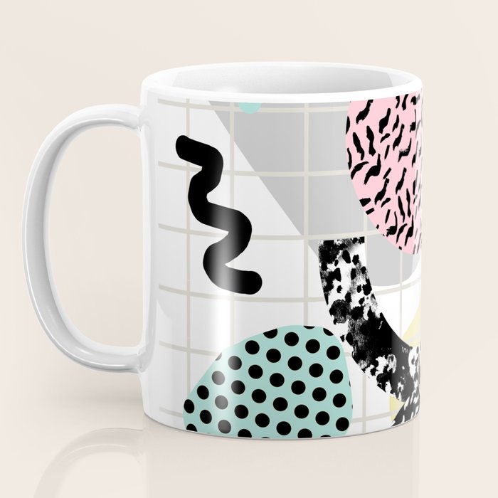 Righteous - abstract minimal throwback retro memphis style art decor wacka design Coffee Mug Gallery Image 3