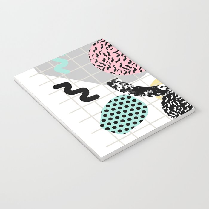 Righteous - abstract minimal throwback retro memphis style art decor wacka design Notebook Gallery Image 3