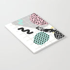 Righteous - abstract minimal throwback retro memphis style art decor wacka design Notebook Gallery Image 3