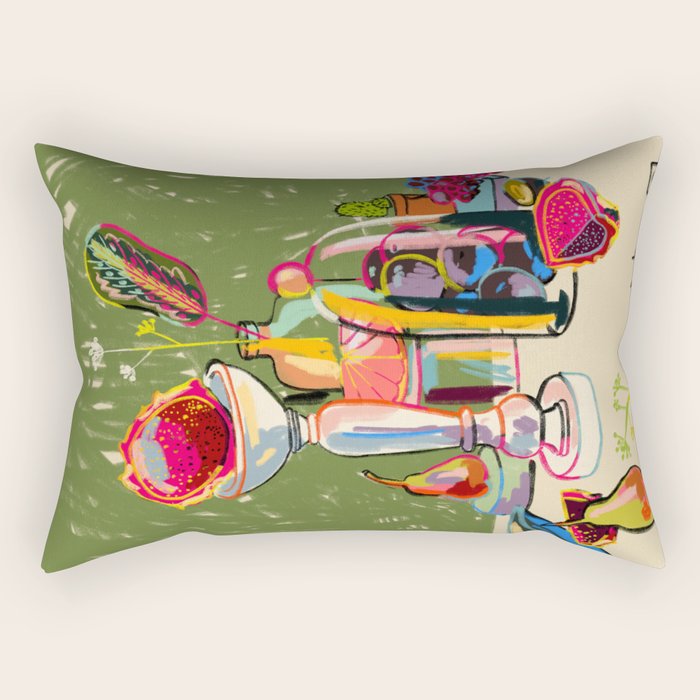 STILL LIFE WITH DRAGON FRUIT Rectangular Pillow Gallery Image 2