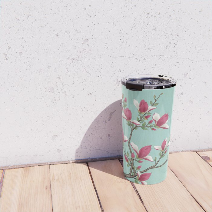Magnolia : Minhwa-Korean traditional/folk art Travel Mug Gallery Image 4