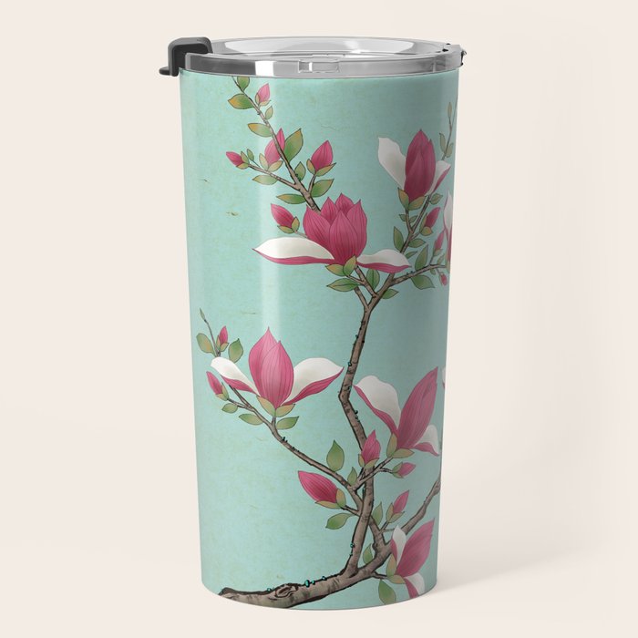 Magnolia : Minhwa-Korean traditional/folk art Travel Mug Gallery Image 3