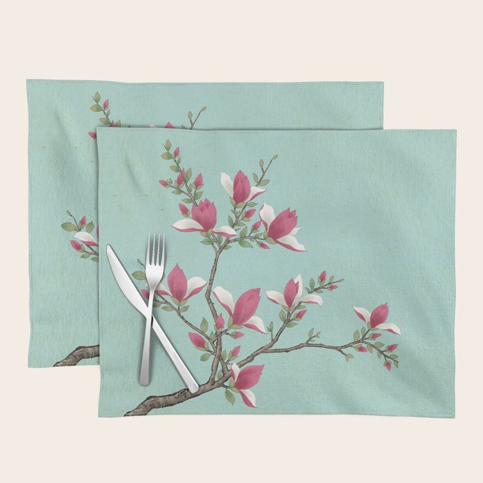 Magnolia : Minhwa-Korean traditional/folk art Placemat Gallery Image 1