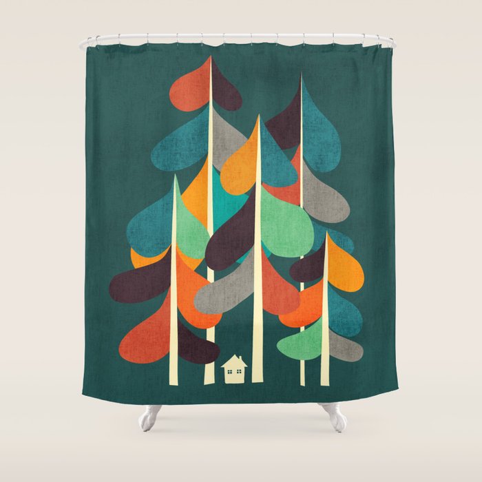 Cabin in the woods Shower Curtain Gallery Image 1