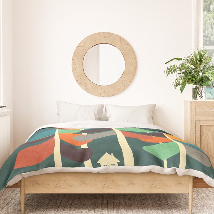 Cabin in the woods Duvet Cover Gallery Image 3